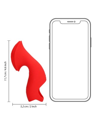 Textured Finger Vibrator - Sunrise Red