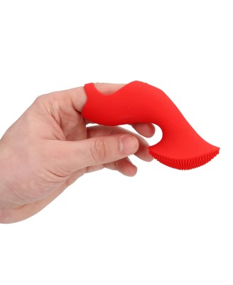 Textured Finger Vibrator - Jajeczko Stymulujące na palec - Czerwone