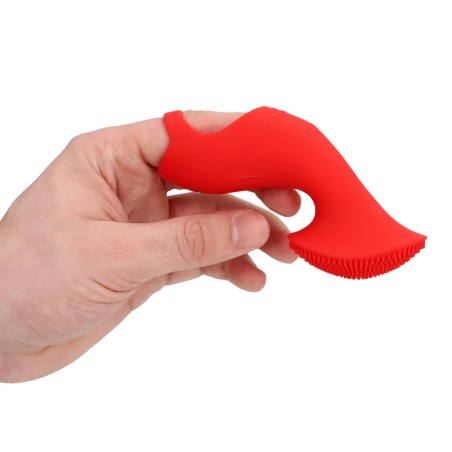 Textured Finger Vibrator - Jajeczko Stymulujące na palec - Czerwone