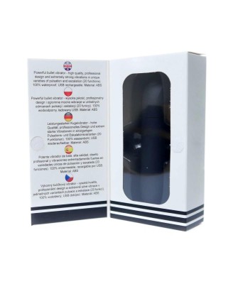 Stymulator-Rechargeable Powerful Bullet Vibrator USB 20 Functions - Matt Black