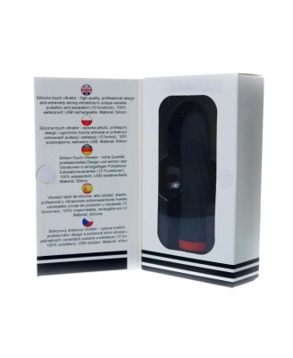 Stymulator-Rechargeable Silicone Touch Vibrator USB 10 Functions - Black