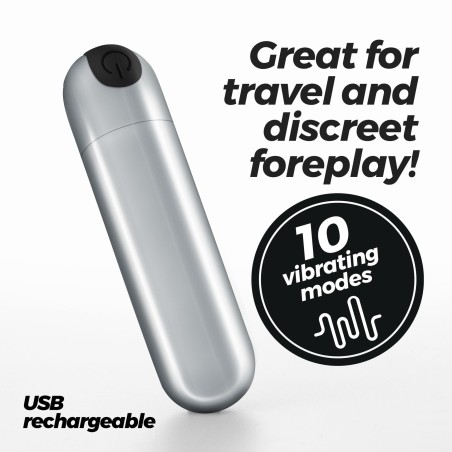 CRUSHIOUS IMOAN - Mini Wibrator - Srebrny