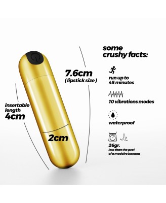 CRUSHIOUS IMOAN RECHARGEABLE VIBRATING BULLET GOLDEN