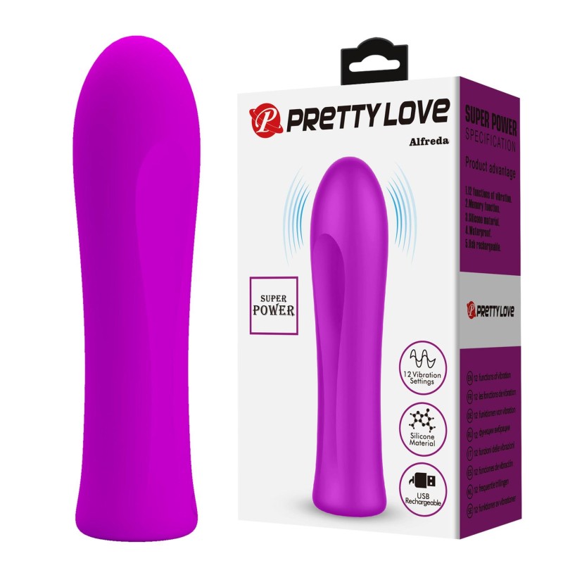 PRETTY LOVE - Alfreda - Mini Wibrator Fioletowy