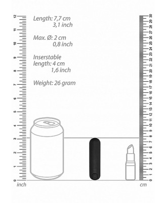 10 poziomowy Mini Wibrator Bullet - Czarny
