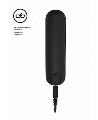 10 poziomowy Mini Wibrator Bullet - Czarny