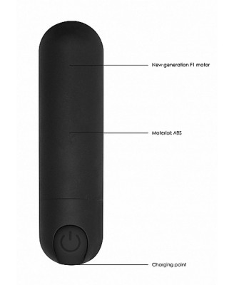10 poziomowy Mini Wibrator Bullet - Czarny