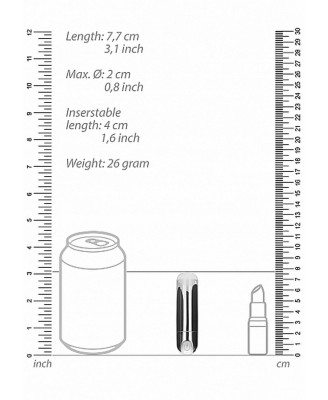 10 poziomowy Mini Wibrator Bullet - Srebrny