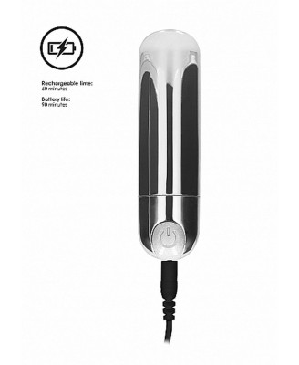 10 poziomowy Mini Wibrator Bullet - Srebrny