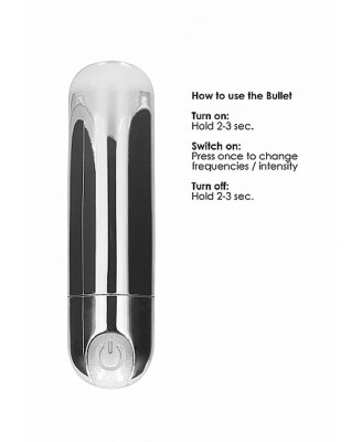 10 poziomowy Mini Wibrator Bullet - Srebrny