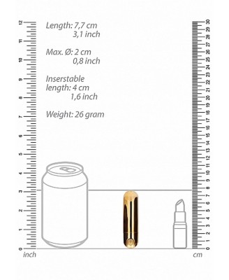 10 poziomowy Mini Wibrator Bullet - Złoty