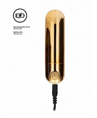 10 poziomowy Mini Wibrator Bullet - Złoty