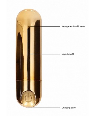 10 poziomowy Mini Wibrator Bullet - Złoty