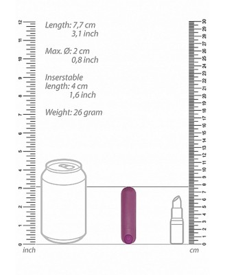 10 poziomowy Mini Wibrator Bullet - Fioletowy