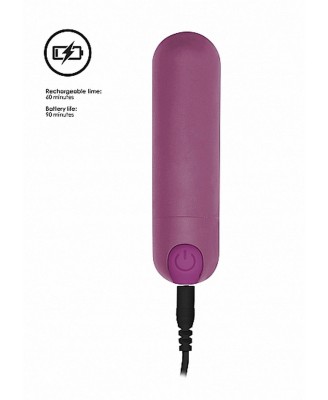 10 poziomowy Mini Wibrator Bullet - Fioletowy