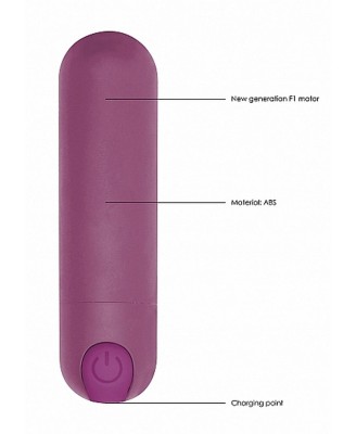 10 poziomowy Mini Wibrator Bullet - Fioletowy