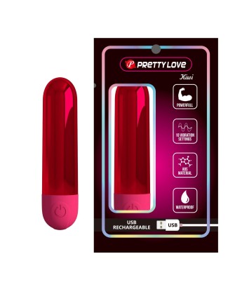 PRETTY LOVE - Kiwi - Mini Wibrator - Czerwony
