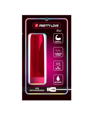 PRETTY LOVE - Kiwi - Mini Wibrator - Czerwony