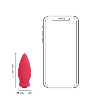 Cone Shaped Bullet Vibrator - Jajeczko Stymulujące - Czerwone