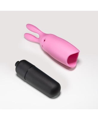 CRUSHIOUS O-PET RABBIT WITH 10 VIBRATION BULLET PASTEL PINK