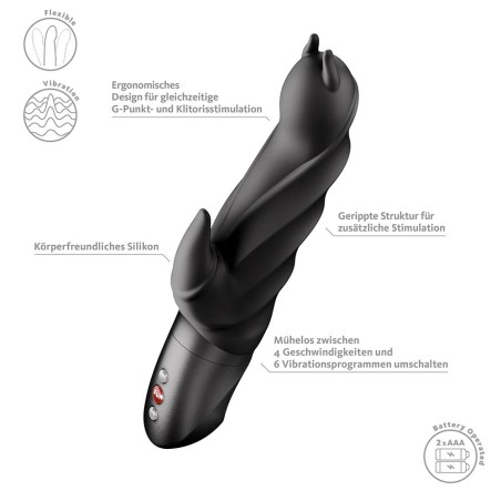 Fun Factory - Darling Devil - Wibrator Króliczek - Czarny