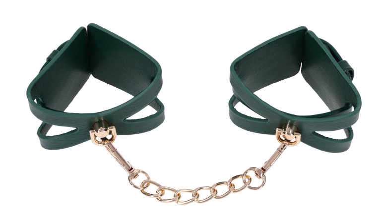 Cutout Cuffs - Szmaragdowozielone Eleganckie Kajdanki