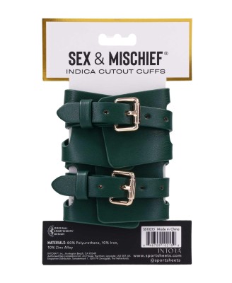 Cutout Cuffs - Szmaragdowozielone Eleganckie Kajdanki