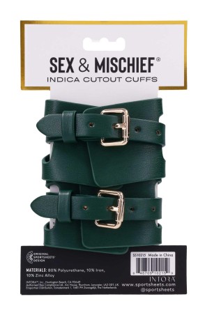 Cutout Cuffs - Szmaragdowozielone Eleganckie Kajdanki