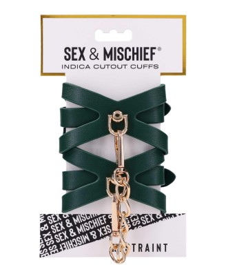 Cutout Cuffs - Szmaragdowozielone Eleganckie Kajdanki