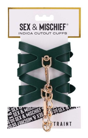 Cutout Cuffs - Szmaragdowozielone Eleganckie Kajdanki