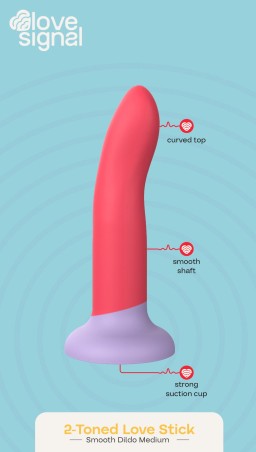 2-Toned Love Stick - Dildo z Przyssawką - Duże - 20,5cm