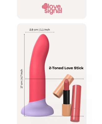 2-Toned Love Stick - Dildo z Przyssawką - Duże - 20,5cm