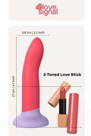 2-Toned Love Stick - Dildo z Przyssawką - Duże - 20,5cm