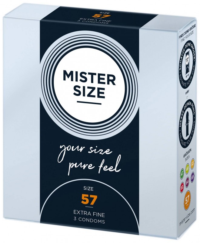 Mister.Size 57 mm Condoms 3 Pieces