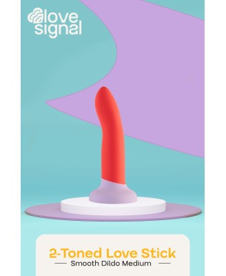 2-Toned Love Stick - Dildo z Przyssawką - Średni - 17 cm