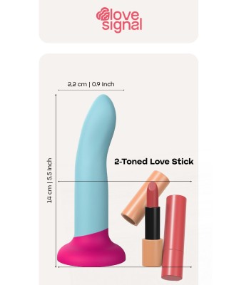 2-Toned Love Stick - Dildo do Uprzęży Strapon - Małe - 14 cm