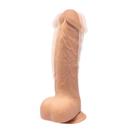 Rotacyjny Vibro Dildo - Cielisty - 22 cm