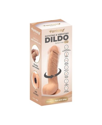 Rotacyjny Vibro Dildo - Cielisty - 22 cm