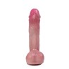Silikonowy dildo z ruchomą osłonką i realistycznymi jądrami – 23 cm