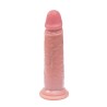 Silikonowy cielisty dildo z ruchomą skórką 21 cm