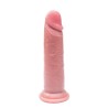 Silikonowy cielisty dildo z ruchomą skórką 21 cm