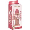 Silikonowy Cielisty Dildo z ruchomą Skórą 18 cm