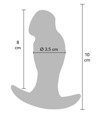 INFERNO Realistic Buttplug Liquid Silicone - Korek Anlany - 10 cm