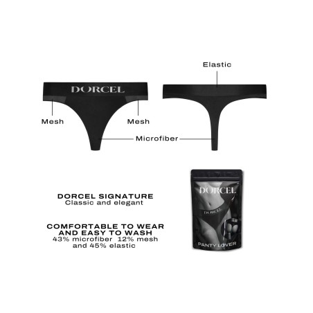 DORCEL – PANTY LOVER – Stringi z ukrytą kieszonką na wibrator - XL