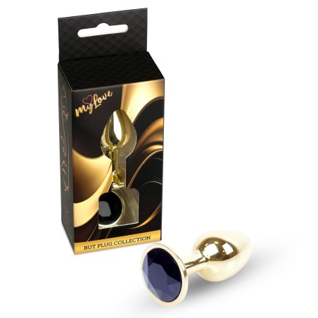 MyLove Toys - Jewellery Gold PLUG - Złoty Korek Analny z Cz. Kryształkiem