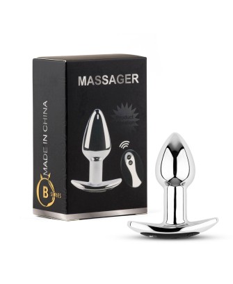 Metal Butt Plug M - Metalowy korek analny sterowany pilotem