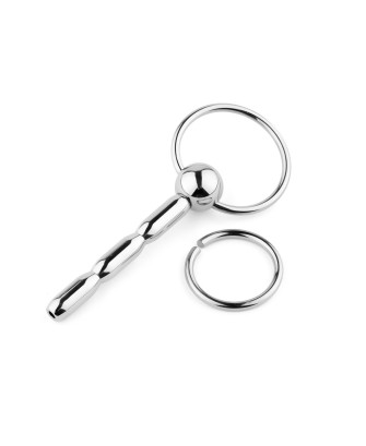 Metalowy plug do cewki z pierścieniem – stal nierdzewna - no. 03