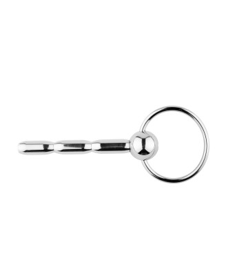 Metalowy plug do cewki z pierścieniem – stal nierdzewna - no. 03