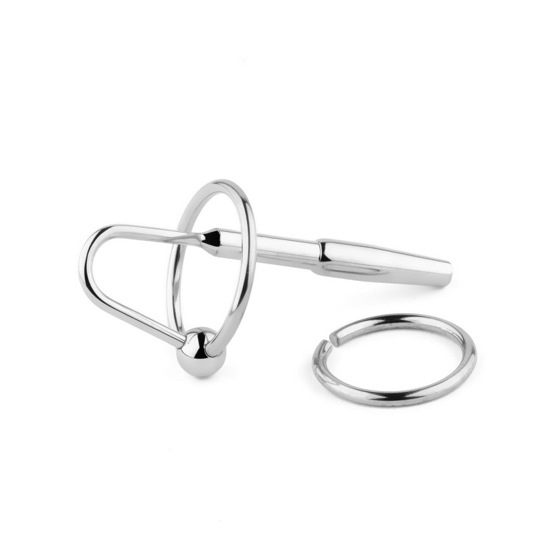 Metalowy plug do cewki z uchwytem – stal nierdzewna - no. 04