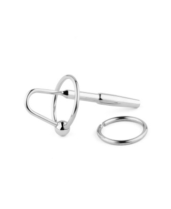 Metalowy plug do cewki z uchwytem – stal nierdzewna - no. 04